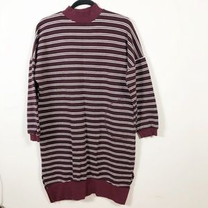 Burgundy striped sweater